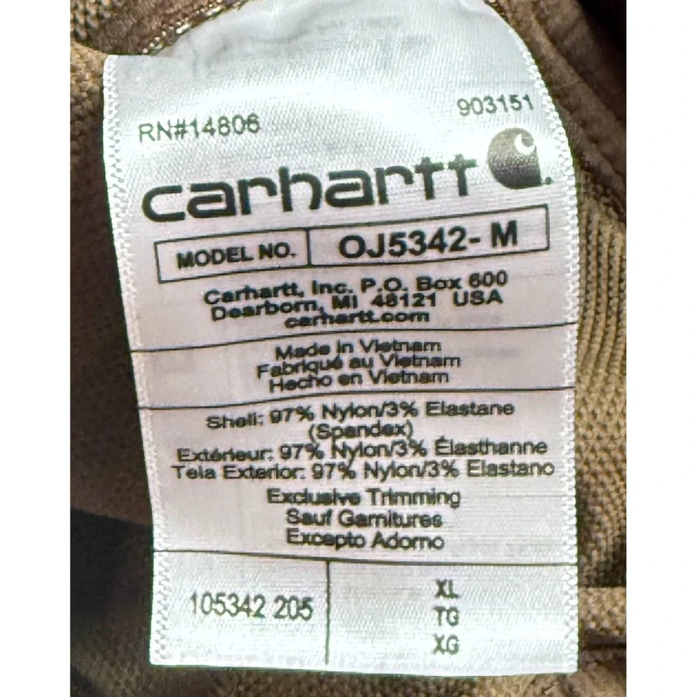 Carhartt Super Dux Relaxed Fit Light Weight Mock Neck Men's Jacket‎ Size XL